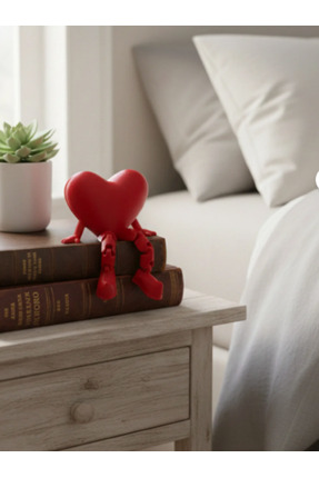 VİTABOX Sevimli Ayaklı Kalp - Doğum Günü, Sevgililer Günü Için Hediyelik Biblo (5 CM) Image 2