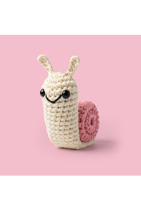 Salyangoz Tığ Kiti Yeni Başlayanlar İçin Videolu Amigurumi Örgü Oyuncak Seti- Pratik Örgü İp Image 0