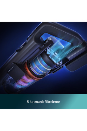 7000 Serisi Aqua 25.2 V Kablosuz Dik Süpürge, PowerCyclone 12, 80 dk'ya Kadar Şarj, XC7057/01 Image 7