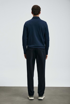 112040043 Lucas Smart Polo Tişört Erkek Sweatshirt LACİVERT Image 5