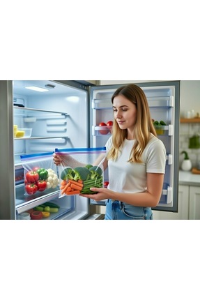 Istad Kilitlenebilir Buzdolabı Poşeti, Mavi-açık Mavi, 1 Lt Ve 0,4 Lt, 60 Adet Image 5