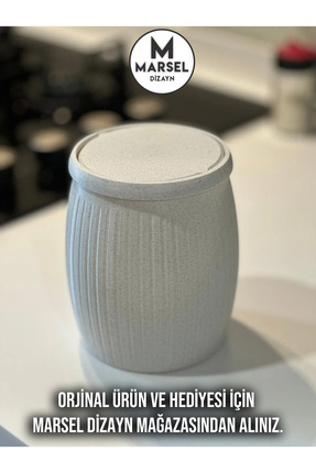 Çöp Kutusu V3 Masaüstü - Mutfak - Banyo - Açılır Kapanır - Mermer Beyazı - 15CM Image 2