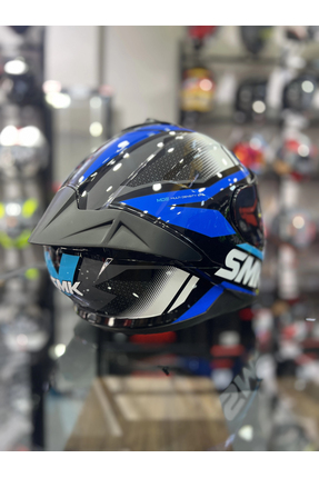 Typhoon Thorn Mavi Kapalı Kask Şeffaf Vizörlü Image 1