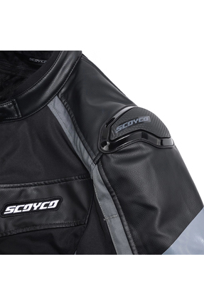 jk152 Siyah Gri Motosiklet Montu Image 3