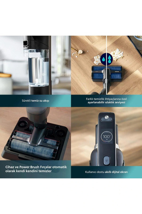 9000 Serisi AquaTrio Kablosuz Dikey Süpürge, AquaSpin Başlık, PowerCyclone Aqua, XW9463/11 Image 6