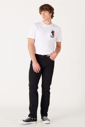Texas Authentic Straight Fit Normal Bel Esnek Siyah Pantolon Image 1