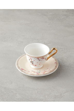 Sakura Dream New Bone China 4 Parça 2 Kişilik Kahve Fincan Takımı 90 ml Pembe Image 2