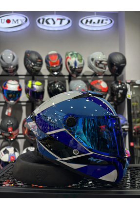 THUNDER 4 GLOSS BLUE KASK (ŞEFFAF VİZÖRLÜ) Image 1