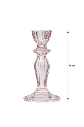 LCW HOME Pembe Ayaklı Cam Mumluk 16 Cm Image 2