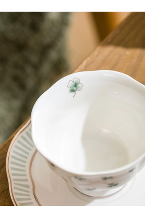 LCW HOME Yeşil Yonca Baskılı 2 Kişilik Porselen Çay Fincan Takımı 220 Ml Image 2