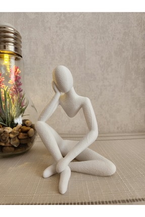 Düşünceli Iskandinav Tarzı Biblo Heykel Figür Dekor Dekorasyon 3d 3 Boyutlu 8 cm Image 0