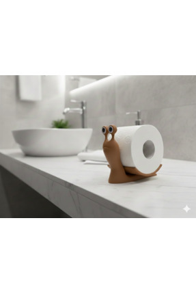 Salyangoz Tuvalet Kağıdı Tutucu Dekoratif & Fonksiyonel Banyo Dekorasyonu Banyo Organizeri Image 0
