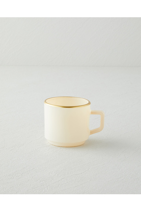 Brownfall Cam Standlı ve 4’lü Kupa 180 ml Kahverengi-Gold Image 5