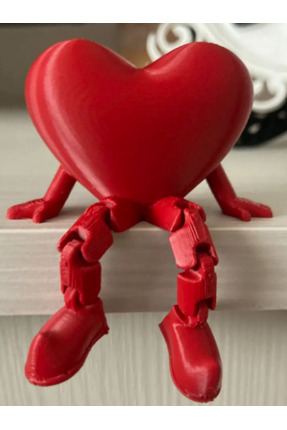 VİTABOX Sevimli Ayaklı Kalp - Doğum Günü, Sevgililer Günü Için Hediyelik Biblo (5 CM) Image 0