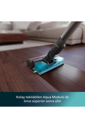 7000 Serisi Aqua 25.2 V Kablosuz Dik Süpürge, PowerCyclone 12, 80 dk'ya Kadar Şarj, XC7057/01 Image 2
