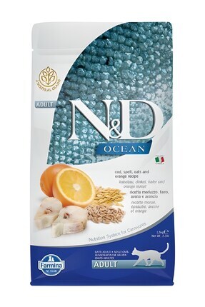 Low Ocean Morina Balık&Portakallı Yetişkin Kedi Maması 1,5 Kg Image 1