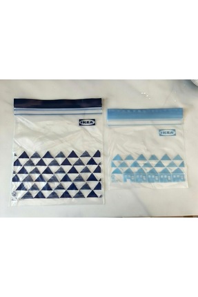 Istad Kilitlenebilir Buzdolabı Poşeti, Mavi-açık Mavi, 1 Lt Ve 0,4 Lt, 60 Adet Image 0