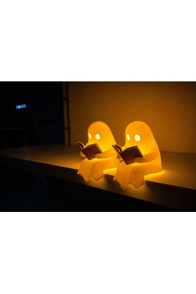 Kitap Okuyan Hayalet Led Biblo – Dekoratif Lamba| Hayalet Masa Üstü Dekor Image 0