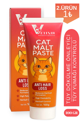 Tüy Dökülme Engelleyici Malt Paste, Tüy Yumağı Ve Kusma Önleyici Multivitamin Kedi Malt Macun 100 gr Image 0