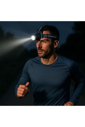 Poyraz Beyaz Ledli Kafa Lambası Şarj Edilebilir Pilli Image 1