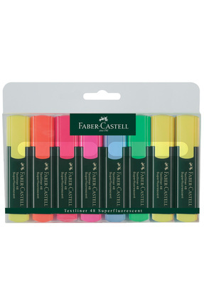 Fosforlu Kalem Karışık Renk 8'li Set,Su Bazlı, Kesik Uçlu, Ergonomik Tasarım Image 0