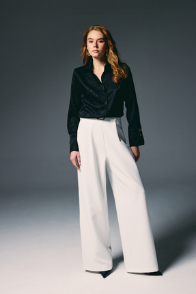 Zebra Desenli Gömlek - Siyah Image 3