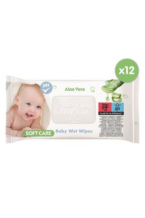 Softcare Aloe Vera Islak Bebek Havlusu 12x90 Yaprak Image 3