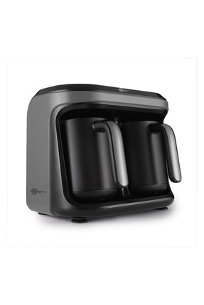 Hatır Hüp Düet 10 Fincan Kapasiteli Bol Köpüklü Aromalı, Közde ve Türk Kahve Makinesi Uzay Gr Image 8