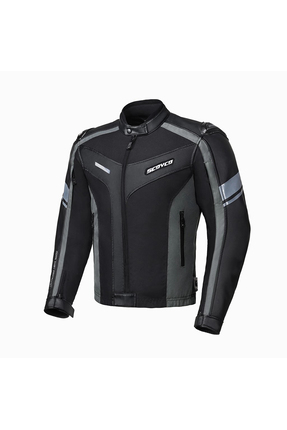 jk152 Siyah Gri Motosiklet Montu Image 0