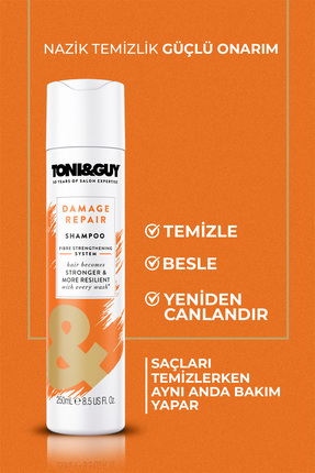 Toni & Guy Yıpranmış Saçlar İçin Şampuan 250ML Image 3