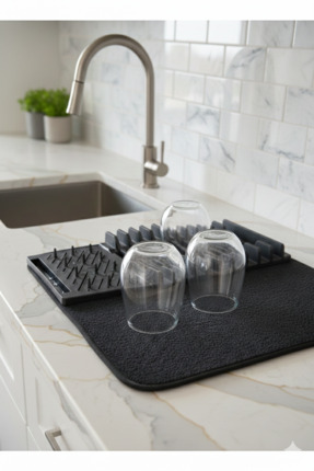 Askılı Bulaşık Matı Süper Emici Bulaşık Kurutma Matı 44x36cm Tezgah Üstü Bulaşık Matı Image 2