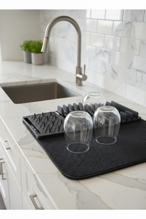 Askılı Bulaşık Matı Süper Emici Bulaşık Kurutma Matı 44x36cm Tezgah Üstü Bulaşık Matı Image 1