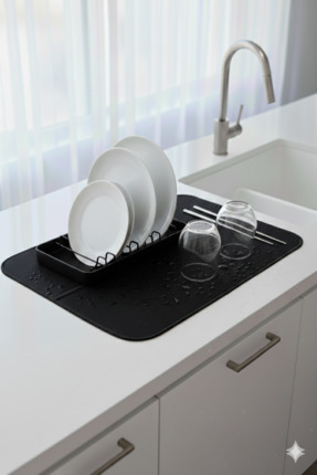 Askılı Bulaşık Matı Süper Emici Bulaşık Kurutma Matı 44x36cm Tezgah Üstü Bulaşık Matı Image 5