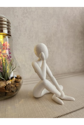 Düşünceli Iskandinav Tarzı Biblo Heykel Figür Dekor Dekorasyon 3d 3 Boyutlu 8 cm Image 1