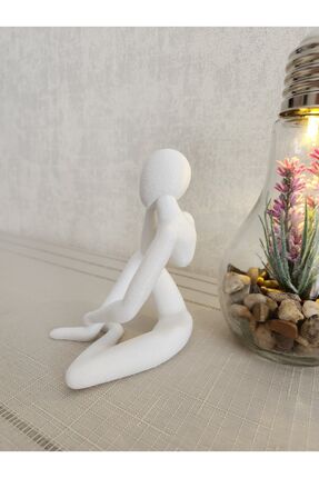 Düşünceli Iskandinav Tarzı Biblo Heykel Figür Dekor Dekorasyon 3d 3 Boyutlu 8 cm Image 2