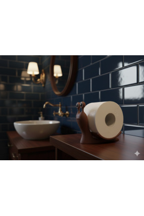 Salyangoz Tuvalet Kağıdı Tutucu Dekoratif & Fonksiyonel Banyo Dekorasyonu Banyo Organizeri Image 1