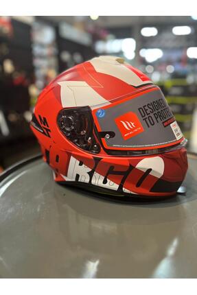 KASK TARGO PRO BİGER C5 MATT PERL RED ŞEFFAF VİZÖRLÜ Image 0