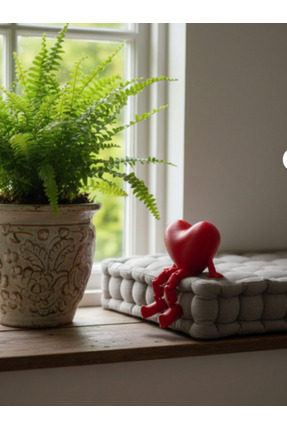 VİTABOX Sevimli Ayaklı Kalp - Doğum Günü, Sevgililer Günü Için Hediyelik Biblo (5 CM) Image 1