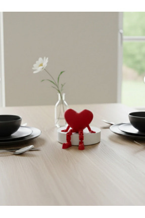 VİTABOX Sevimli Ayaklı Kalp - Doğum Günü, Sevgililer Günü Için Hediyelik Biblo (5 CM) Image 3