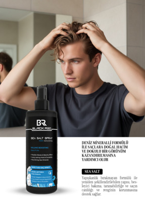 Saç Deniz Tuzu Spreyi - Sea Salt Spray Orta Tutuşlu Hacimlendirir Anti Uv Saç Şekillendirici Image 3