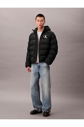 Erkek Marka Logolu Şık Görünüşlü Kış Kullanımına Uygun Siyah Mont LV04RD528G UB1 Image 1