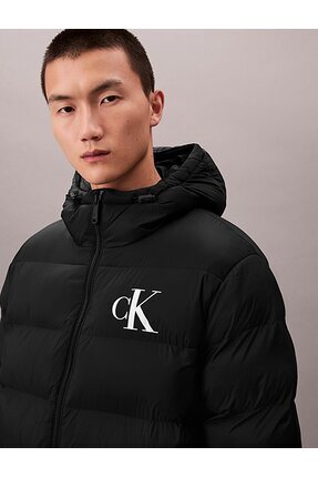 Erkek Marka Logolu Şık Görünüşlü Kış Kullanımına Uygun Siyah Mont LV04RD528G UB1 Image 2