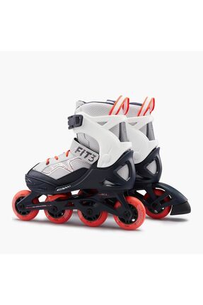 Çocuk Fitness Pateni - Gri / Kırmızı - Fıt3 Image 5