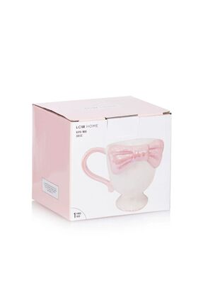 LCW HOME Beyaz Fiyonk Desenli Seramik Kupa 300 Ml Image 3