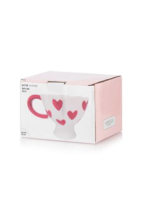 LCW HOME Beyaz Kalp Desenli Seramik Kupa 250 Ml Image 3