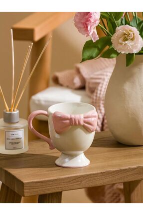 LCW HOME Beyaz Fiyonk Desenli Seramik Kupa 300 Ml Image 0