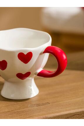 LCW HOME Beyaz Kalp Desenli Seramik Kupa 250 Ml Image 2
