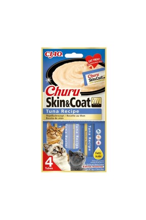 Churu Skin&Coat -Cilt ve Tüy Sağlığı- Ton Balıklı Kedi Ödül Maması 4 X 14 Gr Image 0