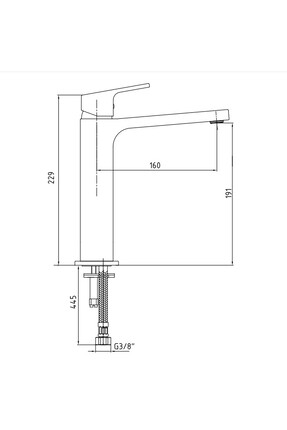 Tiera Orta Boy Tip Lavabo Bataryası Krom Renkli 102188003 Image 1