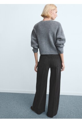 Yüksek bel wide leg jean pantolon Image 3